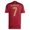 Virallinen Fanipaita Belgia De Bruyne 7 Kotipelipaita Euro 2024 - Miesten